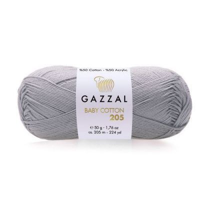 Пряжа Gazzal Baby Cotton 205 (525); Состав: 50% Хлопок, 50% Акрил; 50 гр/205 м
